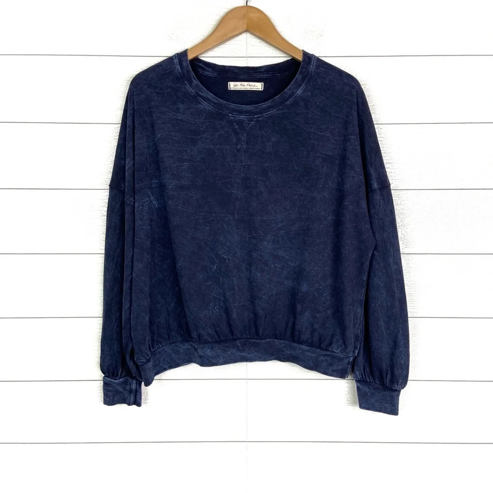 WE THE FREE 213 Lightweight Pullover Long Sleeve Oversized Blue XS Free People - Picture 2 of 4